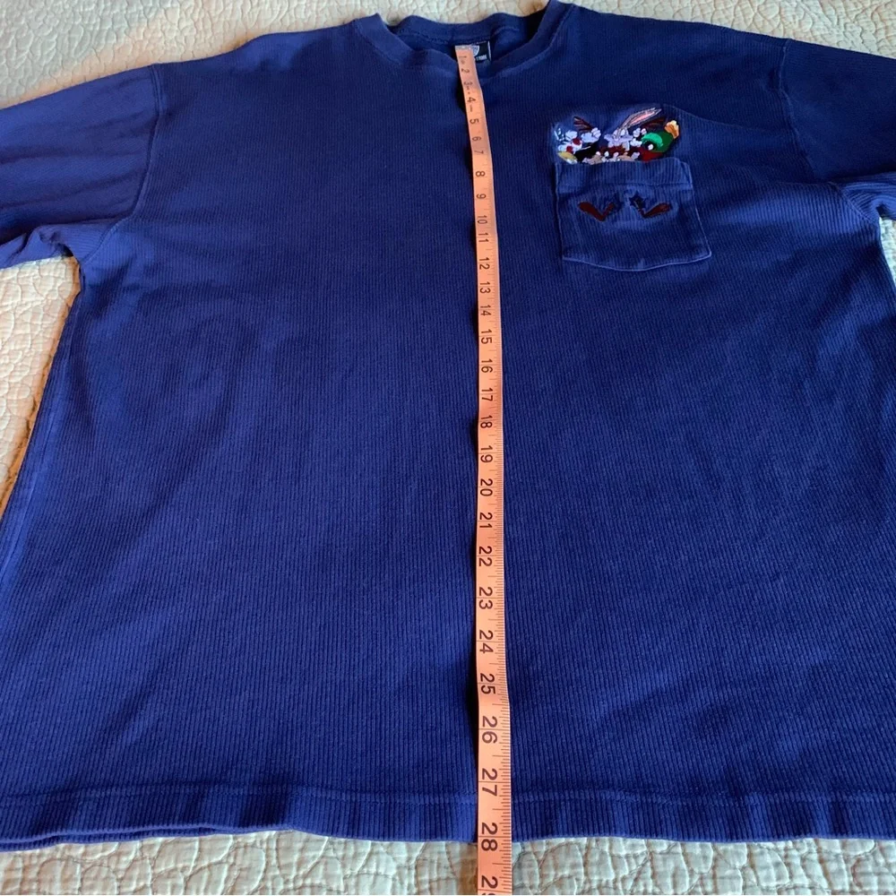 Warner Brothers Blue Embroidered T-Shirt Size XL